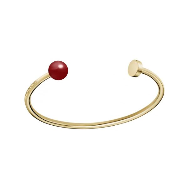 Calvin Klein Bubbly Open Bangle Gold Red  XS