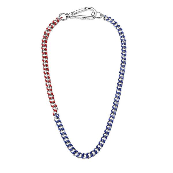 Calvin Klein Jeans Necklace Silver Blue Red