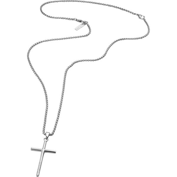 Police Wrangell Necklace Silver Cross